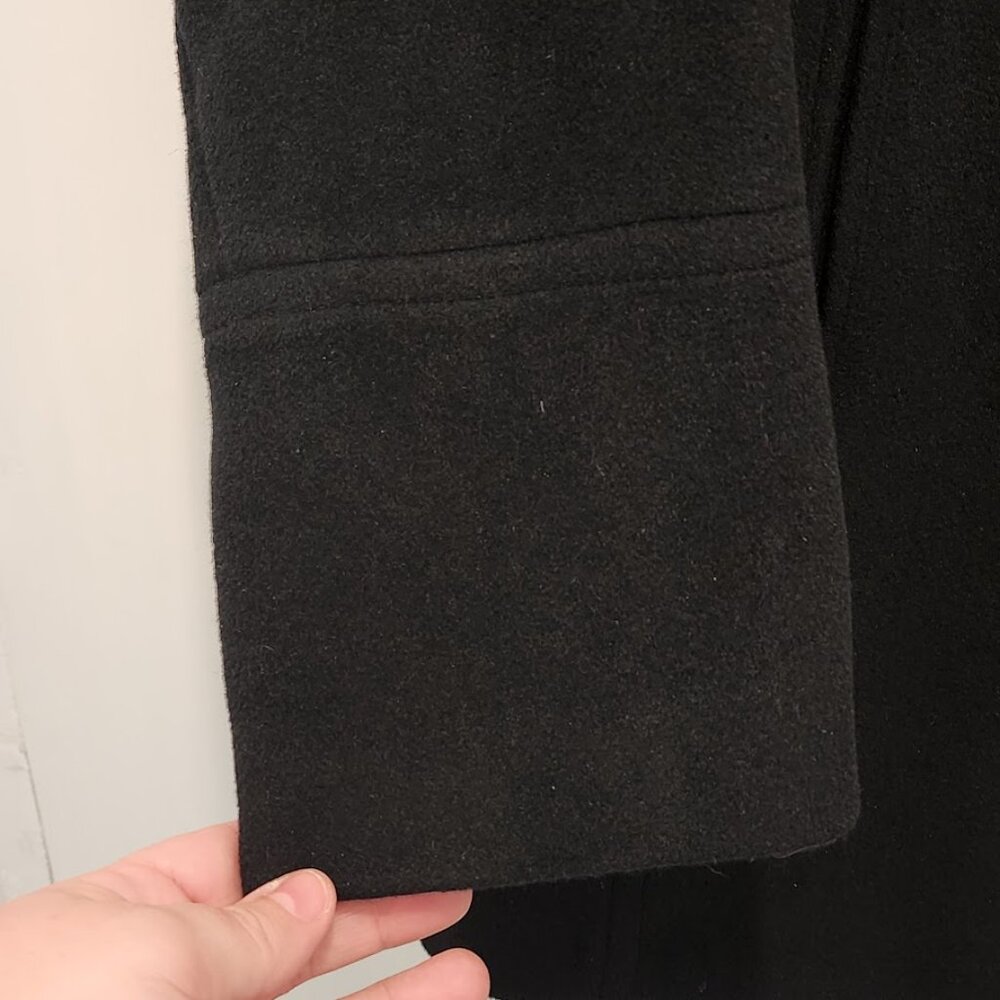Vintage Calvin Klein Women's Angora Rabbit Hair & Wool Pea Coat Size L - Picture 5 of 13